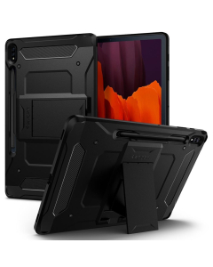 Ударопрочный чехол Spigen для Galaxy Tab S8 Plus / S7 Plus- Tough Armor - Черный - ACS01609