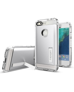 Ударопрочный чехол Spigen для Google Pixel - Tough Armor - Серебристый - F14CS20896