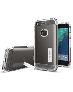 Ударопрочный чехол Spigen для Google Pixel - Tough Armor - Темно-Серый - F14CS20895