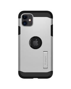Ударопрочный чехол Spigen для iPhone 11 - Tough Armor - Серебристый - 076CS27440