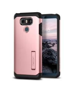 Ударопрочный чехол Spigen для LG G6 - Tough Armor - Розовое золото - A21CS21365