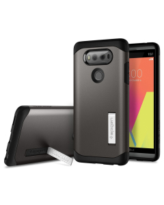Ударопрочный чехол Spigen для LG V20 - Tough Armor - Темно-серый - A20CS21016