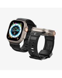 Ремешок Spigen для Apple Watch (49/45/44/42 mm) - Rugged Ultra - Черный - AMP07105