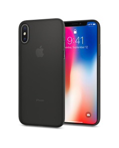 Ультра-тонкий чехол Spigen для iPhone X / XS - Air Skin - Черный - 057CS22114
