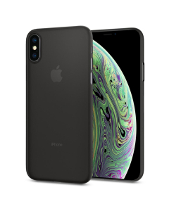 Ультра-тонкий чехол Spigen для iPhone X / XS - AirSkin - Черный - 063CS24910