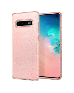 Чехол-капсула Spigen для Galaxy S10 - Liquid Crystal Glitter - Розовый кварц - 605CS25798