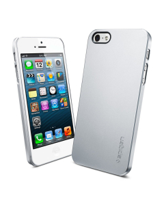Ультратонкий чехол Spigen для iPhone SE / 5s / 5 - Ultra Thin Air - Серебристый - SGP09538
