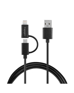 Универсальный кабель Spigen - C21 Micro USB + Lightning - Черный - SGP11178