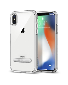 Гибридный чехол с подставкой Spigen для iPhone X / XS - Ultra Hybrid S - Кристально-прозрачный - 057CS22133