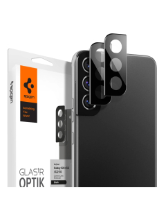 Защитное стекло для камеры Spigen для Galaxy S22 / Galaxy S22 Plus - Optik Lens Protector - Черный - 2 шт - AGL04146