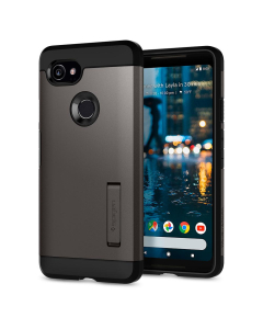 Ударопрочный чехол Spigen для Google Pixel 2 XL - Tough Armor - Темно-серый - F17CS22284