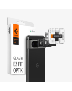Защитное стекло для камеры Spigen для Google Pixel 8 - Glas.tR EZ Fit Optik - Черный - 2 шт - AGL06352