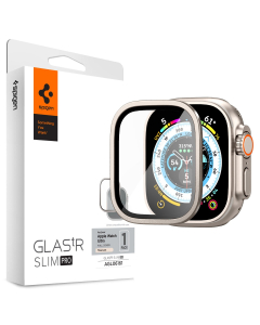 Защитное стекло Spigen для Apple Watch Ultra (49mm) - Glas.tR Slim Pro - Серый - 1 шт - AGL06161