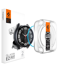 Защитное стекло Spigen для Galaxy Watch 6 Classic (43mm) - EZ FIT GLAS.tR - Прозрачный - 2 шт - AGL07067