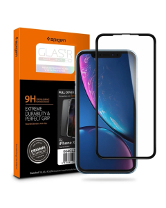 Защитное стекло Spigen для iPhone 11 / XR - Full Coverage HD - Черный - 1 шт - 064GL25233