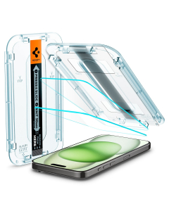 Защитное стекло Spigen для iPhone 15 Plus - Glas.tR EZ Fit - Прозрачный - 2 шт - AGL06883
