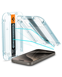 Защитное стекло Spigen для iPhone 15 Pro - Glas.tR EZ Fit - Прозрачный - 2 шт - AGL06892