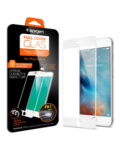 Защитное стекло Spigen для iPhone 6s / 6 - Full Cover Glass - Белое - SGP11590