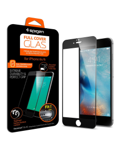 Защитное стекло Spigen для iPhone 6s / 6 - Full Cover Glass - Черное - SGP11589