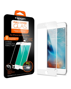 Защитное стекло Spigen для iPhone 6s Plus / 6 Plus - Full Cover Glass - Белое - SGP11635