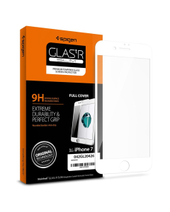 Защитное стекло Spigen для iPhone SE (2022/2020)/8/7 - Full Cover Glass - Белое - 042GL20426