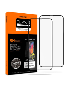 Защитное стекло Spigen для iPhone X / XS - Glass Full Cover - 057GL22763