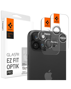 Защитное стекло для камеры Spigen для iPhone 15 / 15 Plus - Glas.tR EZ Fit Optik Pro - Прозрачный - 2 шт - AGL06918