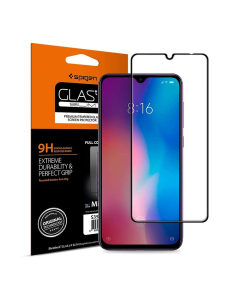 Защитное стекло Spigen для Xiaomi Mi 9 - Glass FC Black - Черный - S35GL26170