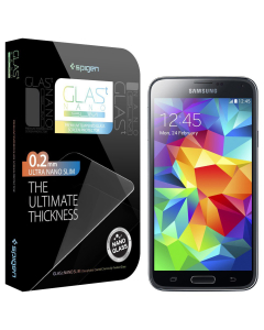 Защитное стекло Spigen для Samsung Galaxy S5 - GLAS.t NANO SLIM - SGP10726