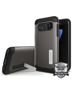 Защитный чехол Spigen для Galaxy S7 Edge - Slim Armor - Темно-серый - 556CS20038