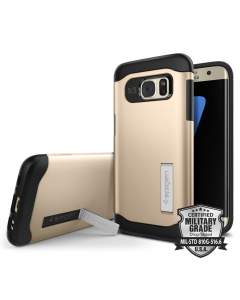 Защитный чехол Spigen для Galaxy S7 Edge - Slim Armor - Золотой - 556CS20040