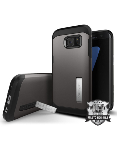 Защитный чехол Spigen для Galaxy S7 Edge - Tough Armor - Темно-серый - 556CS20043