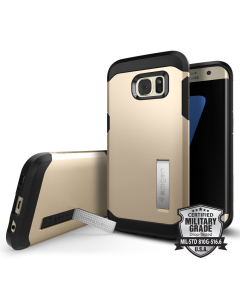 Защитный чехол Spigen для Galaxy S7 Edge - Tough Armor - Золотой - 556CS20044