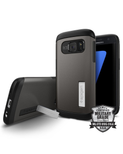 Защитный чехол Spigen для Galaxy S7 - Slim Armor - Темно-серый - 555CS20012