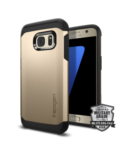 Защитный чехол Spigen для Galaxy S7 - Tough Armor - Золотой - 555CS20019