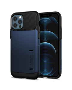 Защитный чехол Spigen для iPhone 12 / iPhone 12 Pro - Slim Armor - Синий - ACS02516