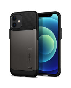 Защитный чехол Spigen для iPhone 12 Mini - Slim Armor - Тёмно-серый - ACS01546