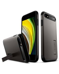 Защитный чехол Spigen для iPhone SE (2022/2020)/8/7 - Slim Armor - Темно-серый - ACS00887