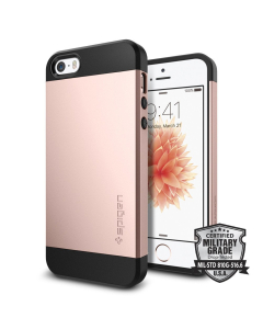 Защитный чехол Spigen для iPhone SE / 5s / 5 - Slim Armor - Розовое золото - 041CS20176
