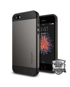 Защитный чехол Spigen для iPhone SE / 5s / 5 - Slim Armor - Темно-серый - 041CS20175