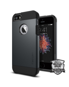 Защитный чехол Spigen для iPhone SE / 5s / 5 - Tough Armor - Синевато-серый - 041CS20187