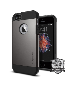 Защитный чехол Spigen для iPhone SE / 5s / 5 - Tough Armor - Темно-серый - 041CS20188