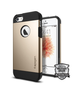 Защитный чехол Spigen для iPhone SE / 5s / 5 - Tough Armor - Золотой - 041CS20252