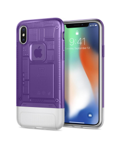 Защитный чехол Spigen для iPhone X / XS - Classic C1 - Фиолетовый - 057CS24431