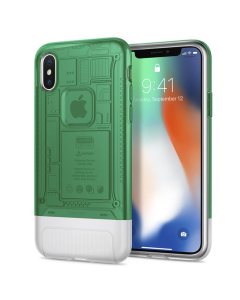 Защитный чехол Spigen для iPhone X / XS - Classic C1 - Зеленый - 057CS23196