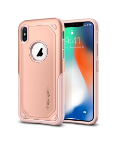 Защитный чехол Spigen для iPhone X / XS - Hybrid Armor - Красное золото - 057CS22351