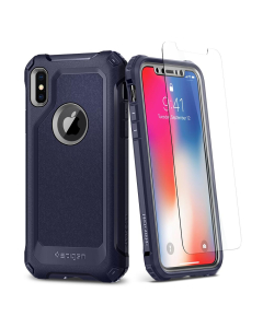 Защитный чехол Spigen для iPhone X / XS - Pro Guard - Синий - 057CS22653