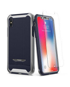 Защитный чехол Spigen для iPhone X / XS - Reventon - Серебристый - 057CS22648