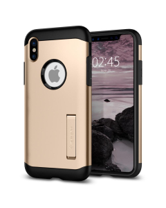 Защитный чехол Spigen для iPhone X / XS - Slim Armor - Золотой - 057CS22136