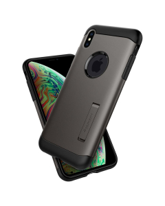 Защитный чехол Spigen для iPhone X / XS - Slim Armor - Темно-серый - 063CS24515